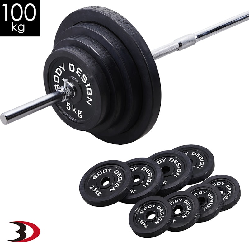 ラバーバーベルセット 100kg 2