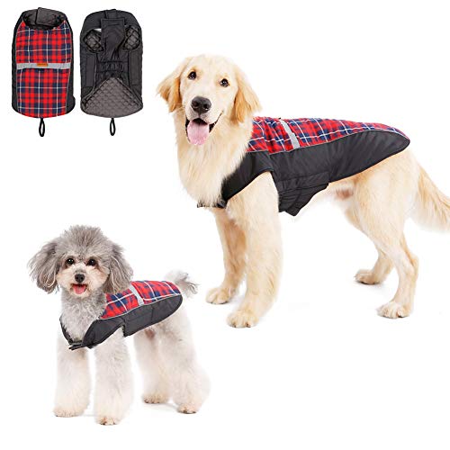 リード穴付き犬用綿コート 1