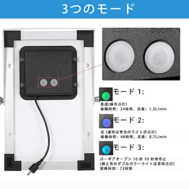ソーラー充電式エアーポンプ 3