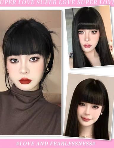  前髪ウィッグ ぱっつん 超厚め 3
