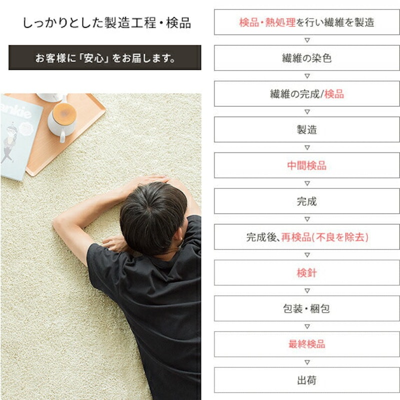 洗えるマイクロファイバーシャギーラグ 13