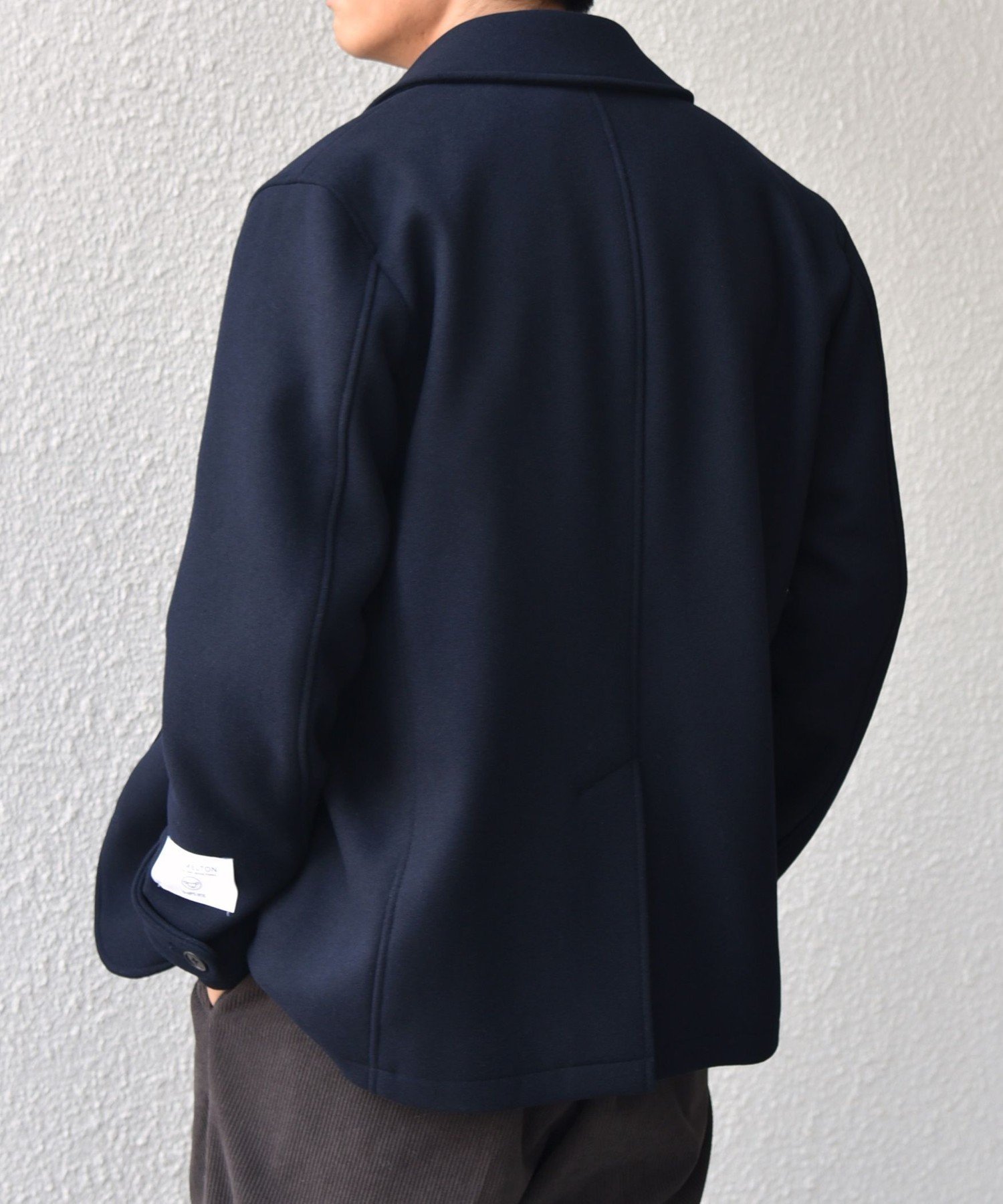 PURE WOOL MELTON シングル Pコート 9
