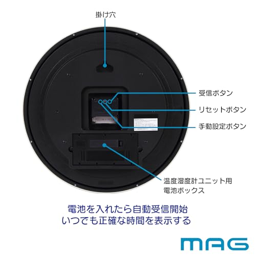 デジアナ電波掛時計 ゴーフル 3