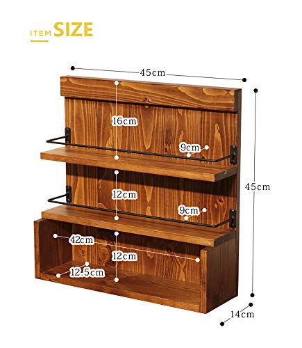 地震でも倒れない☆キッチンラックCentral4☆木目強調☆スパイスラック