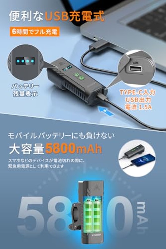 自転車ライト 5