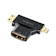 サンワサプライ HDMI変換アダプタ ミニ&マイクロHDMI(ブラック) 1
