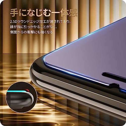ブルーライトカット iPhone用ガラスフィルム 5