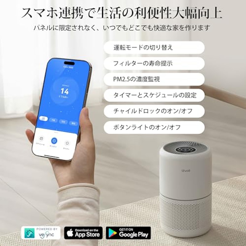 Levoit 小型空気清浄機 Core300s 4