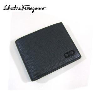 フェラガモ　長財布　メンズ　ネイビー(内側グレー) FERRAGAMO（フェラガモ） 財布 長財布 ガンチーニ オーガナイザー