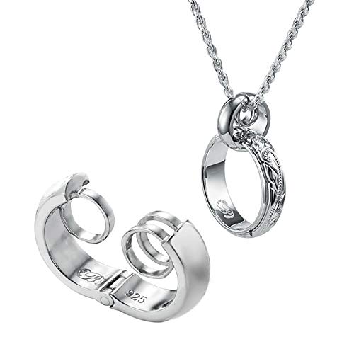 3連 リング ネックレス ステンレス イエロ－ アクセサリーメンズ チェーン