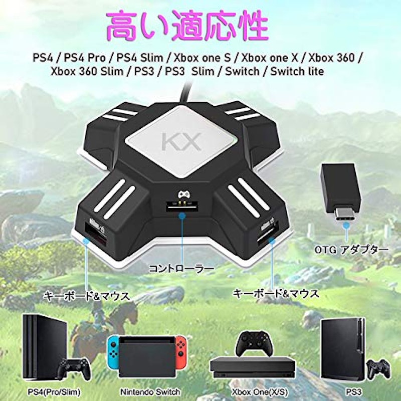 片手キーボードマウスコンバーターセット 3