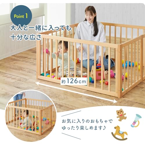 木製折りたたみベビーサークル 7