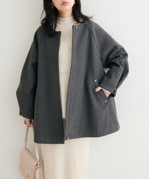 osono 2WAYノーカラーコート 11