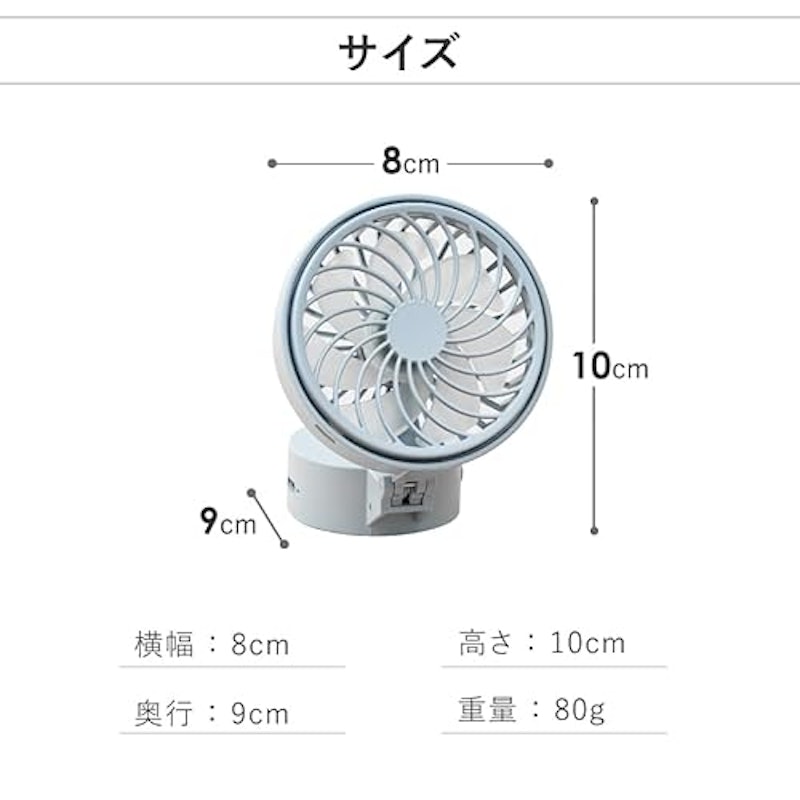 ハンズフリー5WAYミニファン 9