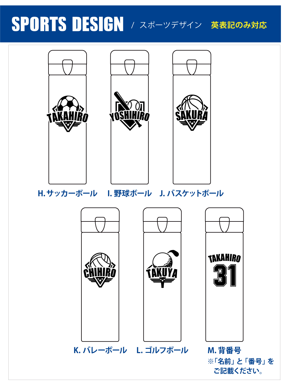 名入れ ワンタッチ ステンレスボトル 6