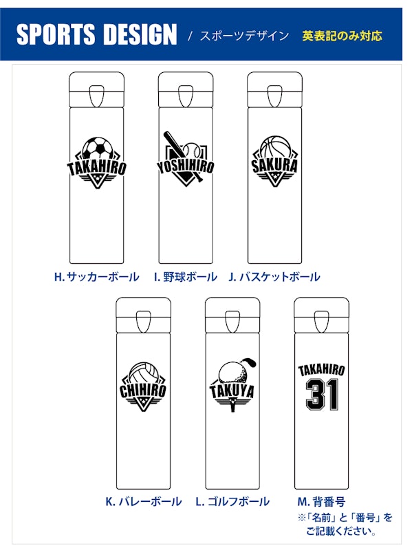 名入れ ワンタッチ ステンレスボトル 6