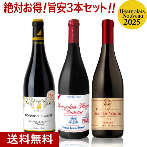 ボジョレー ヌーヴォー2025旨安3本セット 1