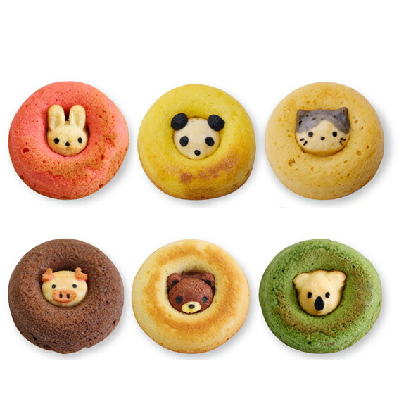 ZOONUTS 6P ウサギ・パンダ・ネコ・ブタ・クマ・コアラ 1