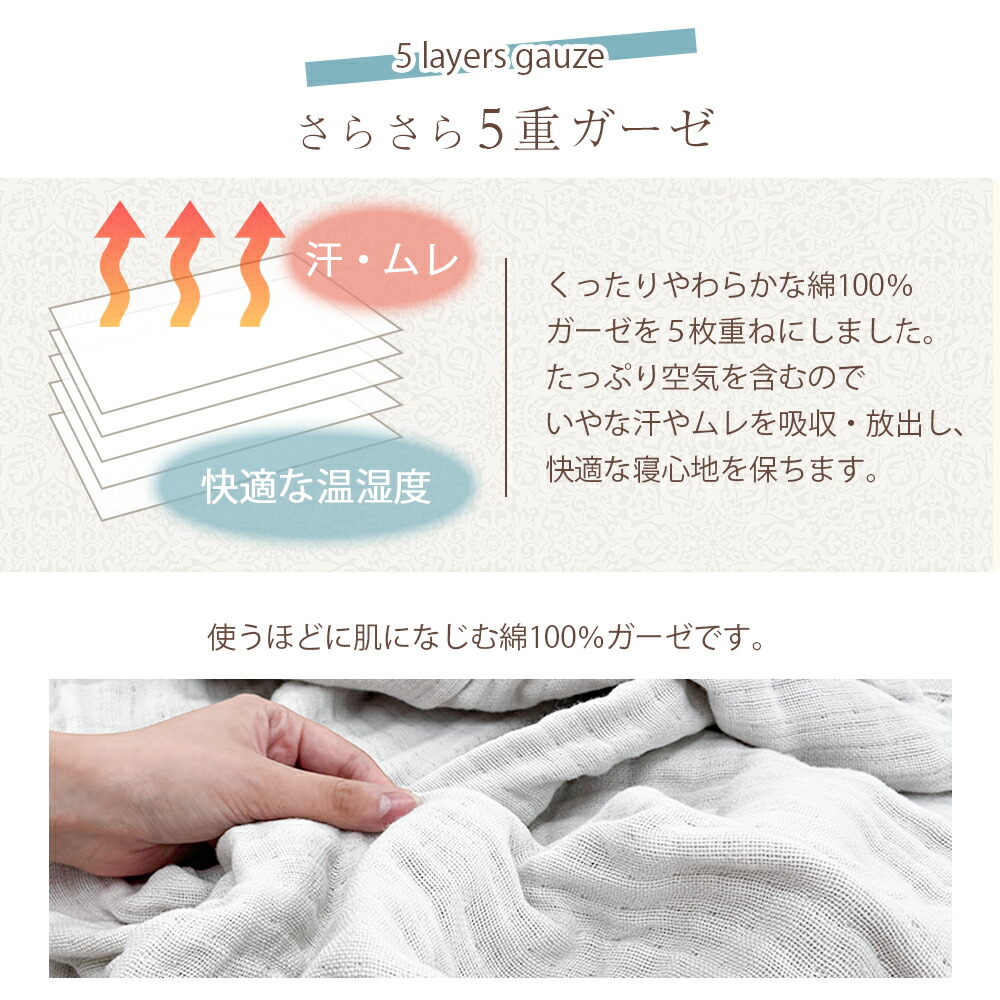 5重 ガーゼケット 6