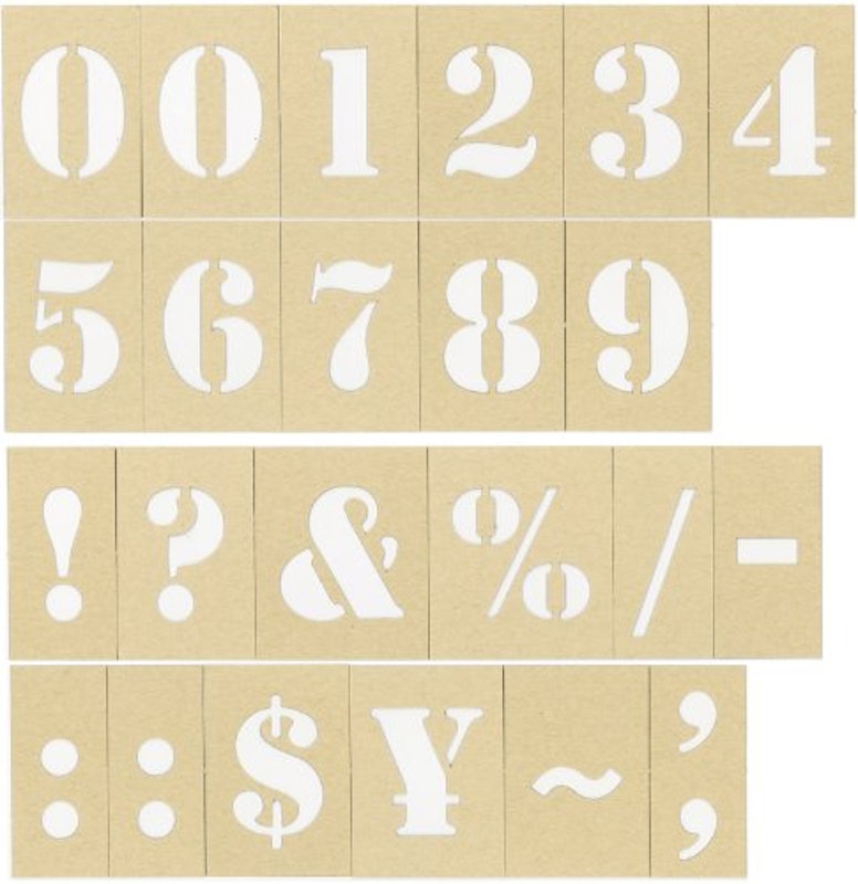 ステンシルシート 大文字 4