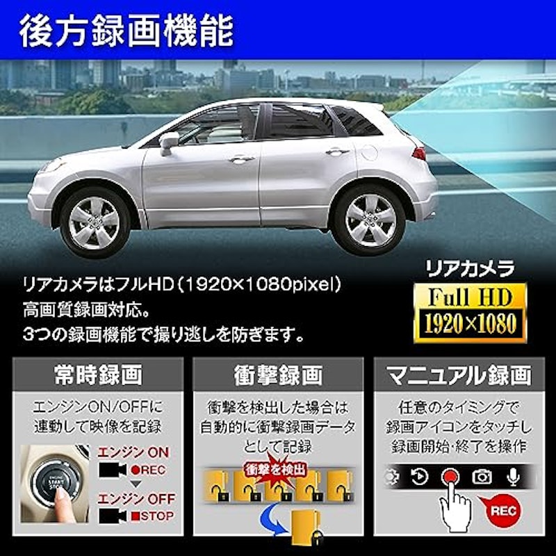 10.88インチデジタルルームミラー 7