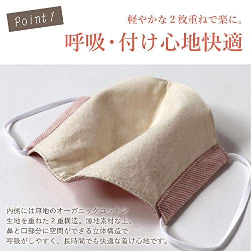 オーガニックコットン100％ 立体フィットマスク 2