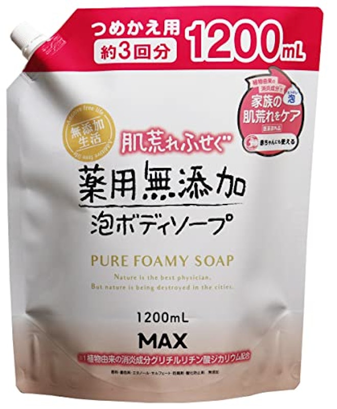 肌荒れふせぐ薬用無添加泡ボディソープ 大容量詰替 1