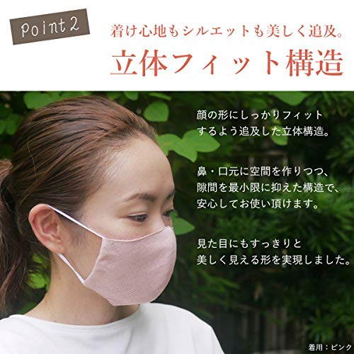 オーガニックコットン100％ 立体フィットマスク 3