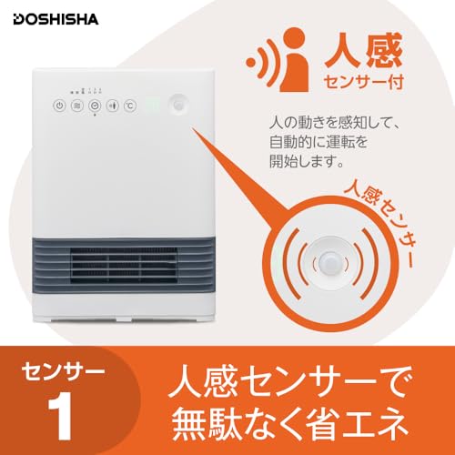 温度人感センサー付大風量セラミックヒーター 3