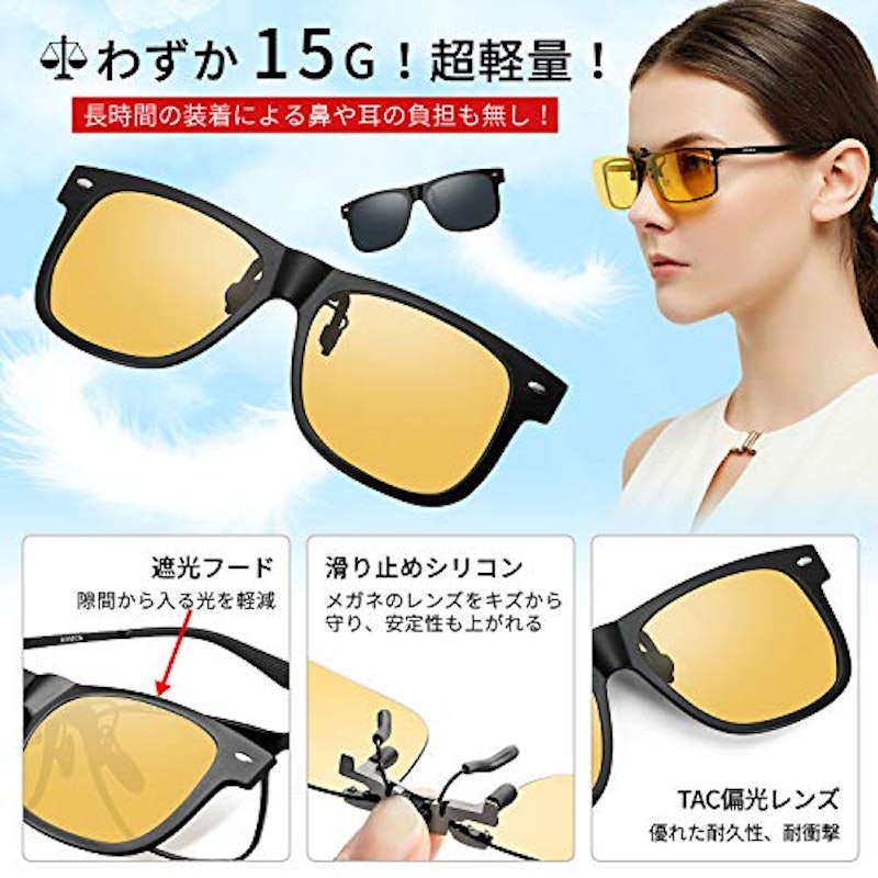 クリップ偏光サングラス 2