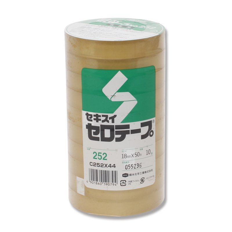 全品送料無料 梱包資材ドットコム 店 積水セロテープ No.252 18mm×35m 3ケースセット セロテープ セキスイ SEKISUI No.252 12mm×35m巻