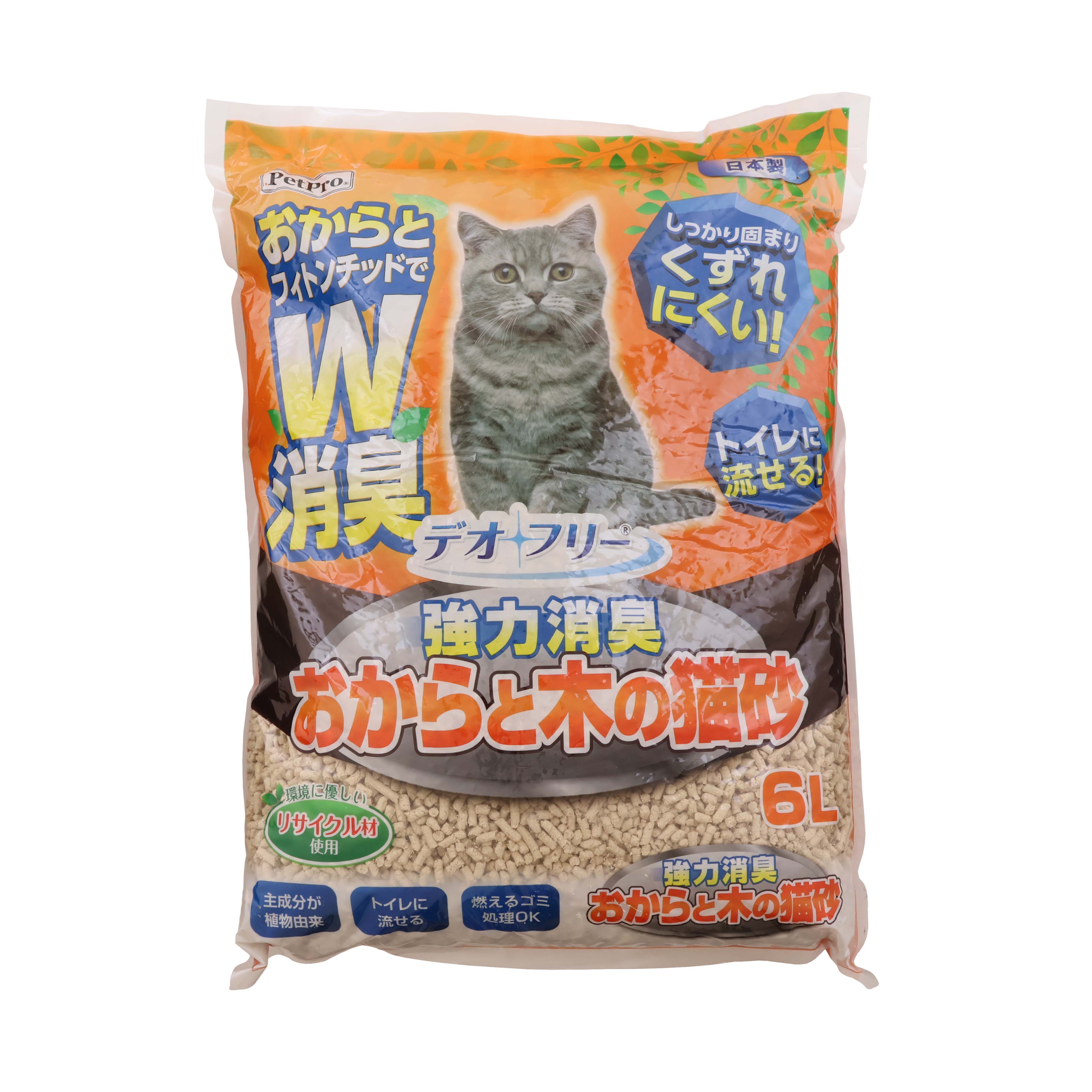 デオフリー強力消臭 おからと木の猫砂 1