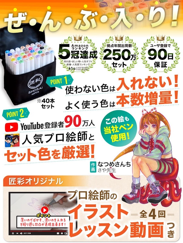 イラストマーカー40本セット 2