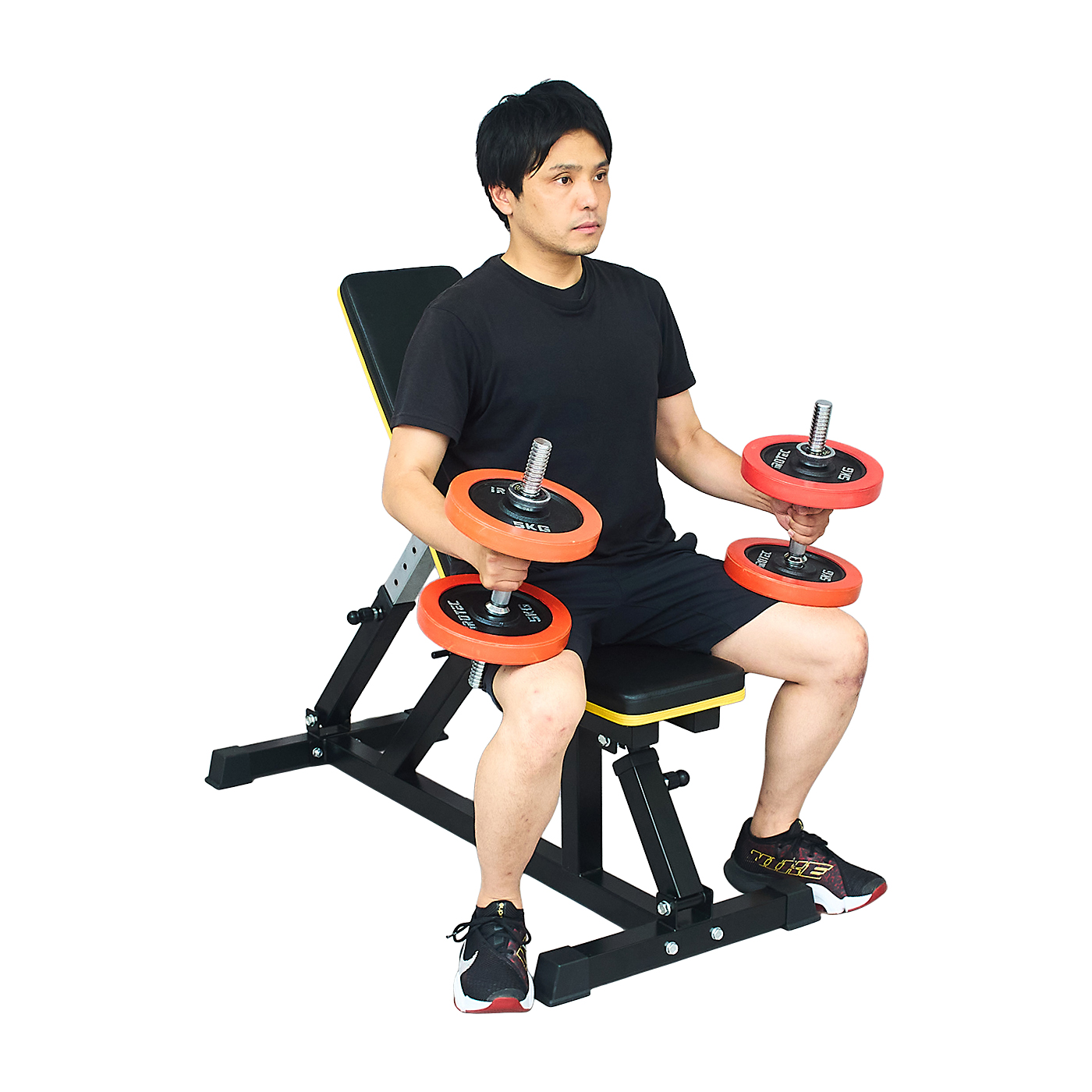 BODYMAKER EXCELLENT インクライントレーニングベンチ フラットインクラインベンチEXーV3 TM087BKYE｜BODYMAKER