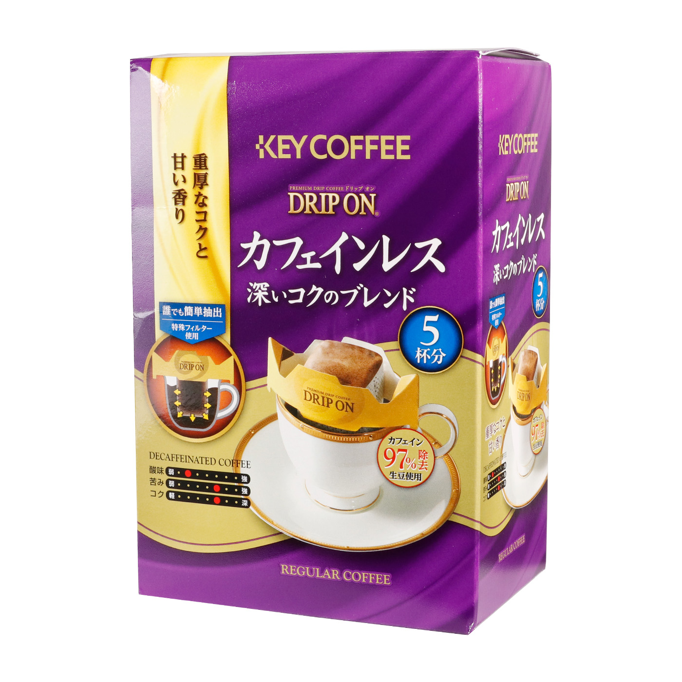 キーコーヒー コーヒー粉 ドリップ用 100g×5パック 詰め替え用 - コーヒー