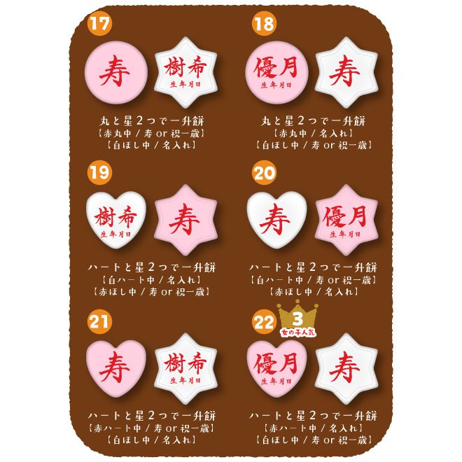 一升餅お祝いセット 9