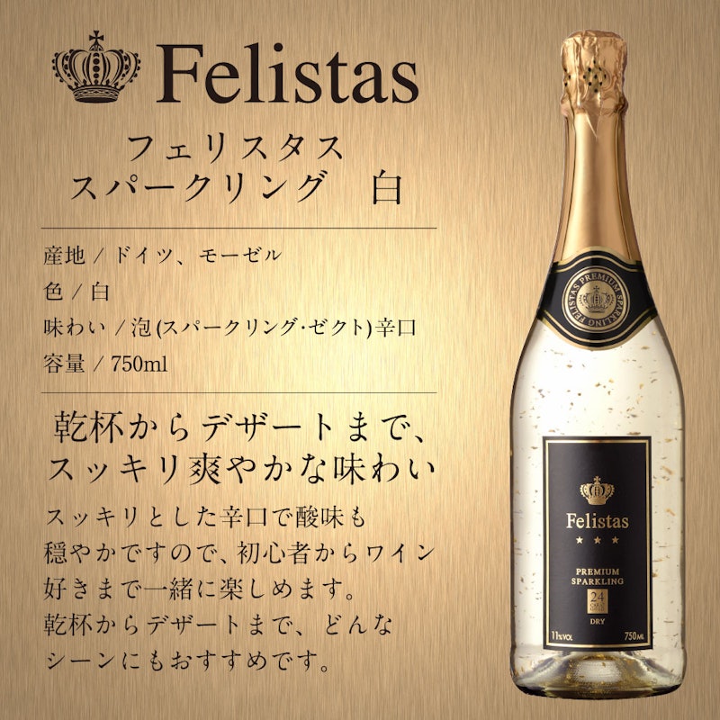 フェリスタス 割れにくいワイングラス付 6