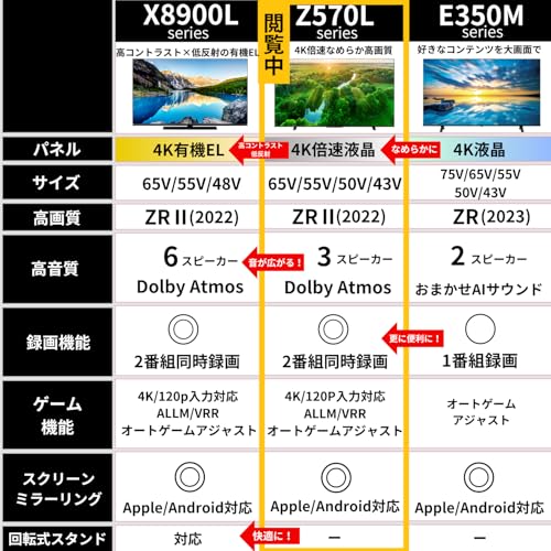 タイムシフトマシン搭載のREGZAのおすすめ人気ランキング【2025 タイムシフトマシン搭載のREGZAのおすすめ人気ランキング【2025