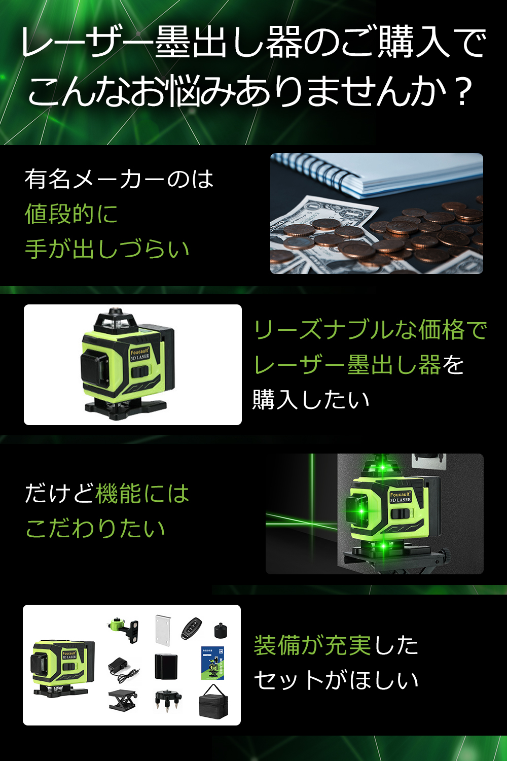 3Dレーザー墨出し器 3