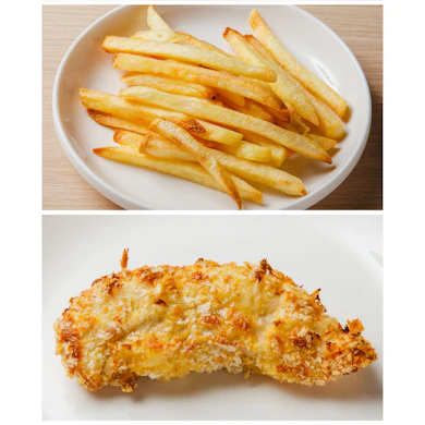 冷凍ポテトの仕上がりは良好!ささみかつは衣のサクサク感が出にくい