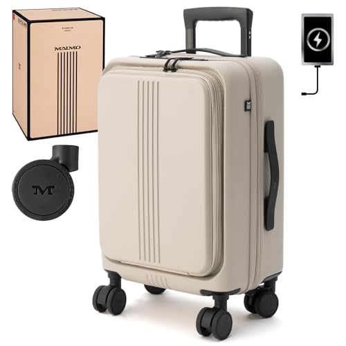 乗れる キャリーケース スーツケース 40L ホワイト（タイヤストッパー付き） Amazon.co.jp: [meer] 前開き スーツケース 多機能フロント