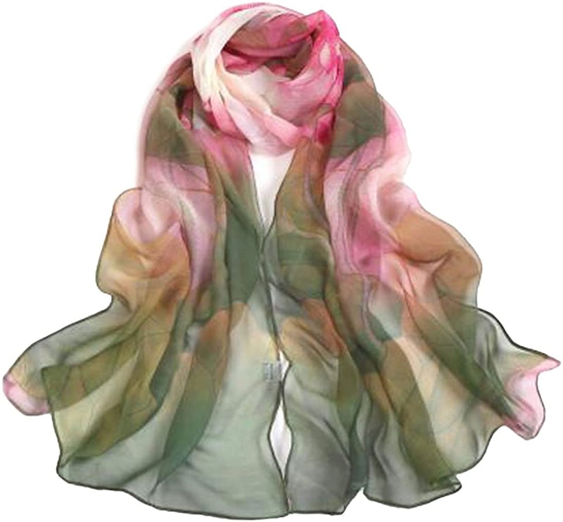花柄シフォンスカーフ