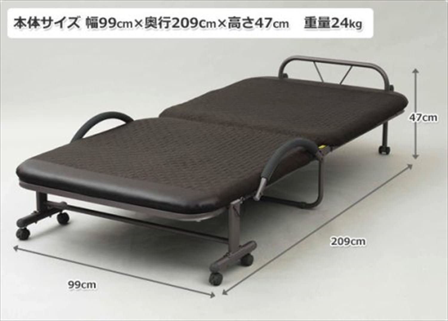 【大人気】  折りたたみベッド 簡易ベッド 折り畳み 室内 黒 ブラック  家具 折り畳みベッド 簡易ベッド 折り畳み マット付き まくら付き