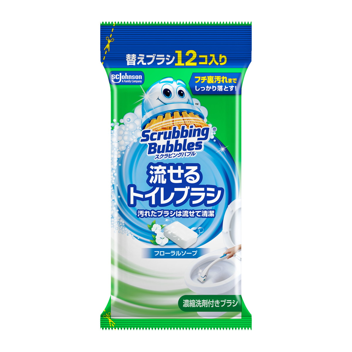 流せるトイレブラシ フローラルソープ 替え 1