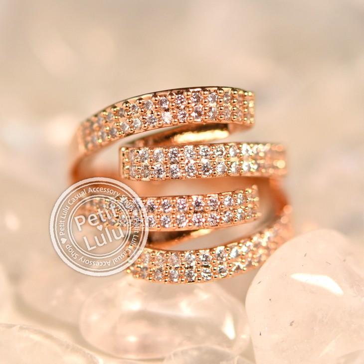 ダイヤ リング パヴェ ダイヤモンド K18 PG ピンクゴールド メレ 1ct