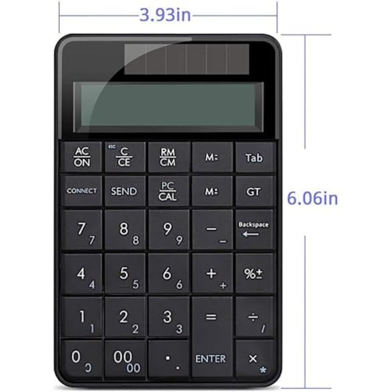 ソーラー充電ワイヤレスキーボード付き電卓 2