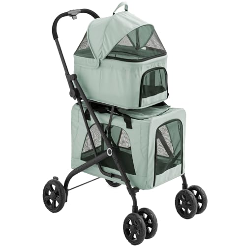 Bello ペットカート グレー　2段　多頭飼い 楽天市場】BEBEROAD PETS T1 ペットカート二段式 2段式の上下段
