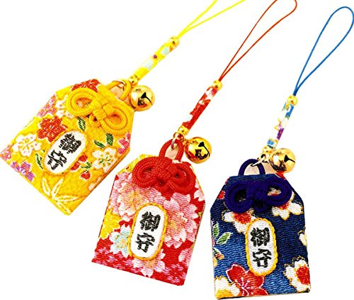  京ちりめん御守りストラップ 3個セット 1