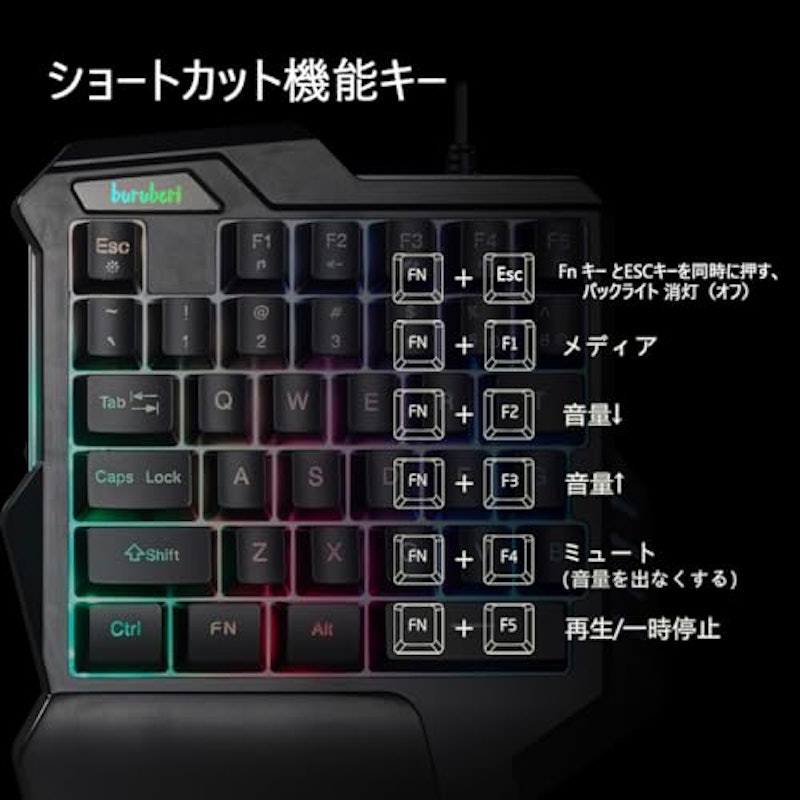 ゲーミング片手キーボード 2