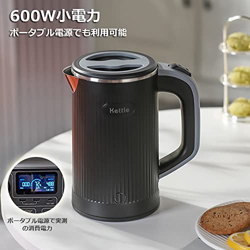 TAKU ガラス電気ケトル、照明付きLED付きエコウォーターケトル